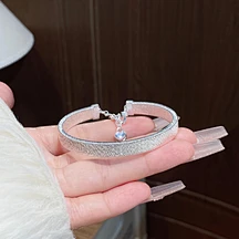 wavy edge silver cuff